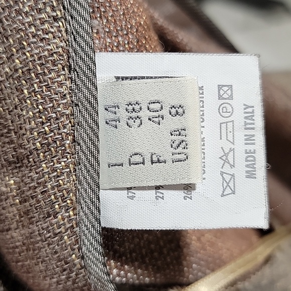 Gunex Brunello Cucinelli Skirt Pencil Knee Length Linen Cotton Tweed Italy 8 - Picture 6 of 11